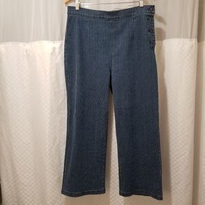 Women's Blue Striped Jeans
